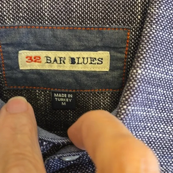 32 Bar Blues Cotton Dress Shirt - Picture 2 of 8